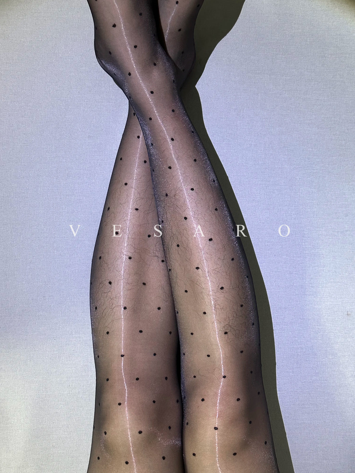AURORA-DOT / Men's Glossy Polka Dot Tight Pantyhose