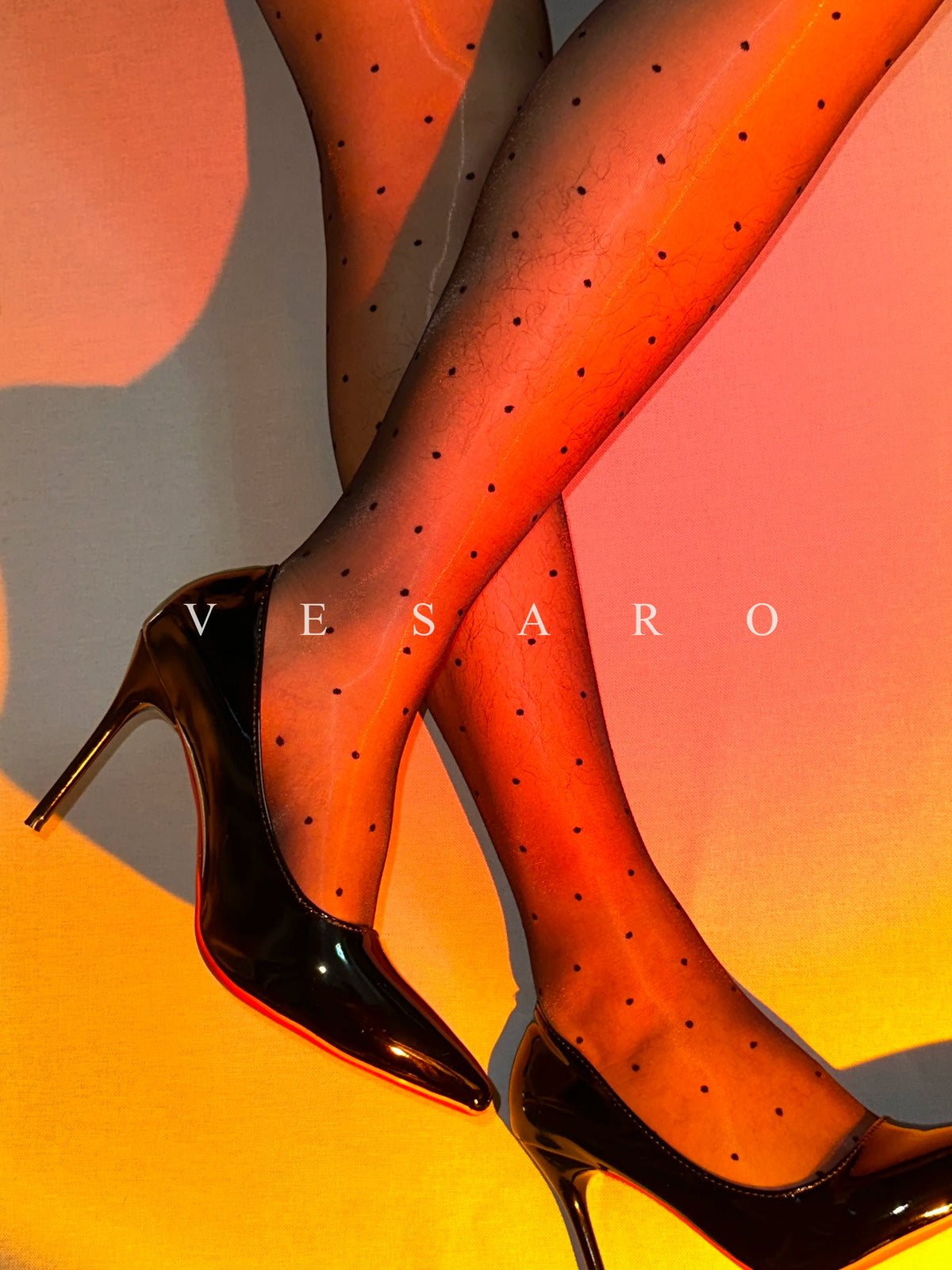 AURORA-DOT / Men's Glossy Polka Dot Tight Pantyhose