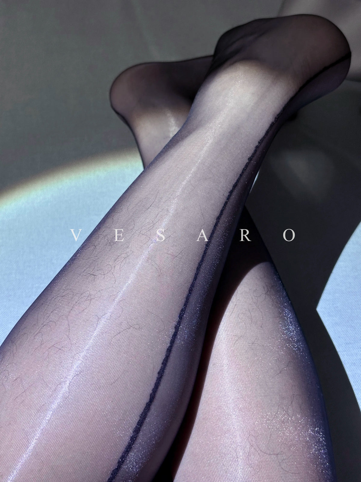 AURORA-LINE / Men's Glossy Back Seam 3D Tight Pantyhose