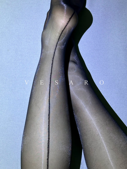 AURORA-LINE / Men's Glossy Back Seam 3D Tight Pantyhose