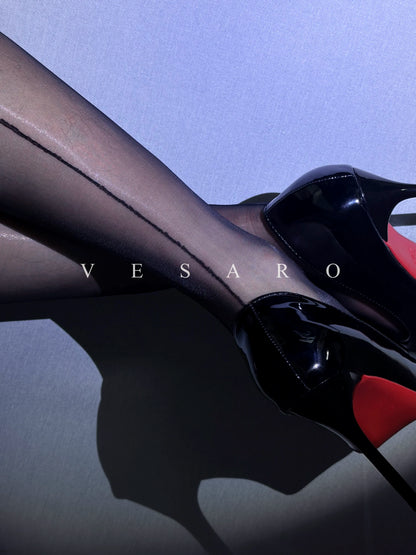 AURORA-LINE / Men's Glossy Back Seam 3D Tight Pantyhose