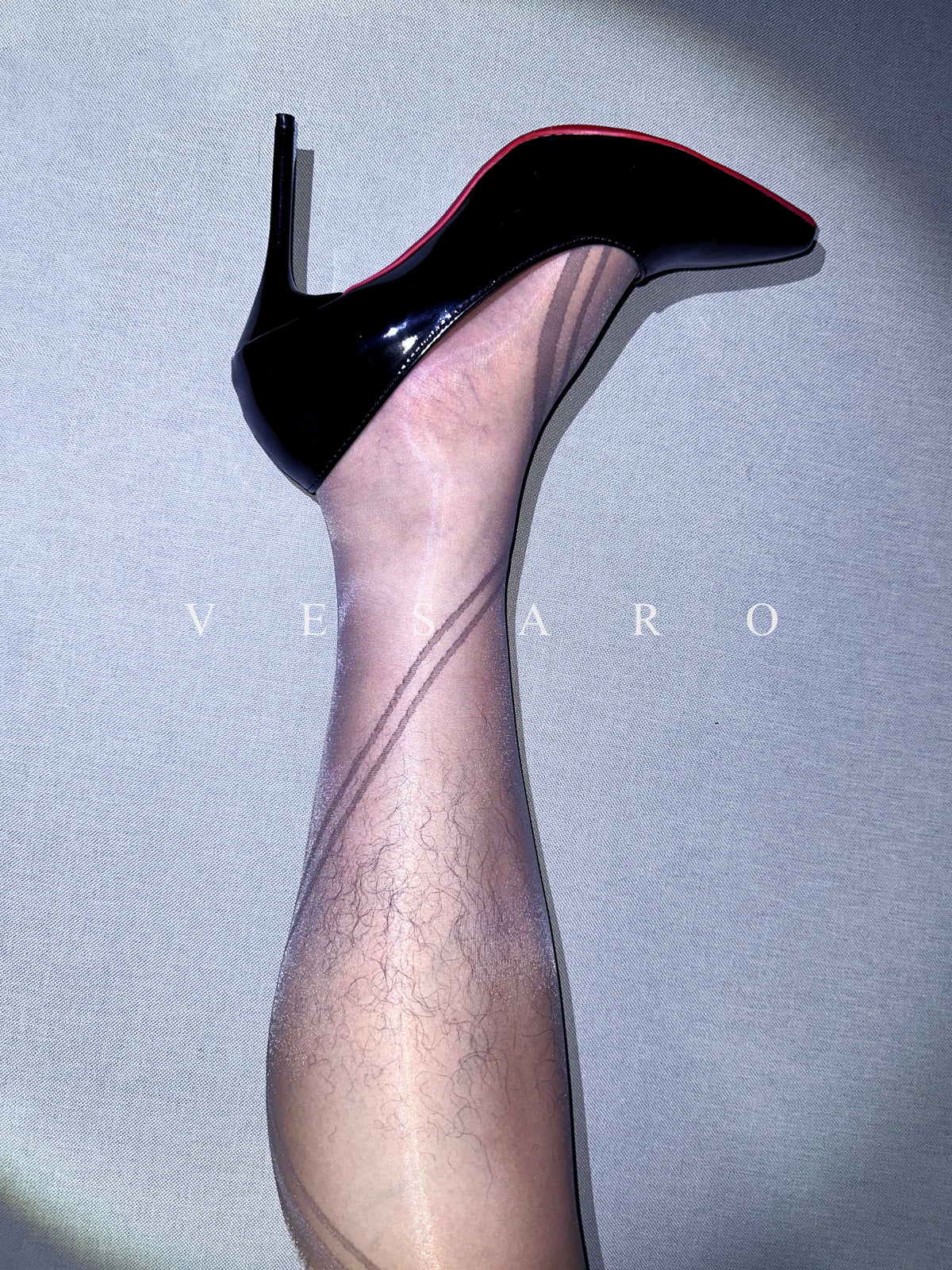 AURORA-NET 1.0 / Men's Shiny Geometric Net Tight Pantyhose