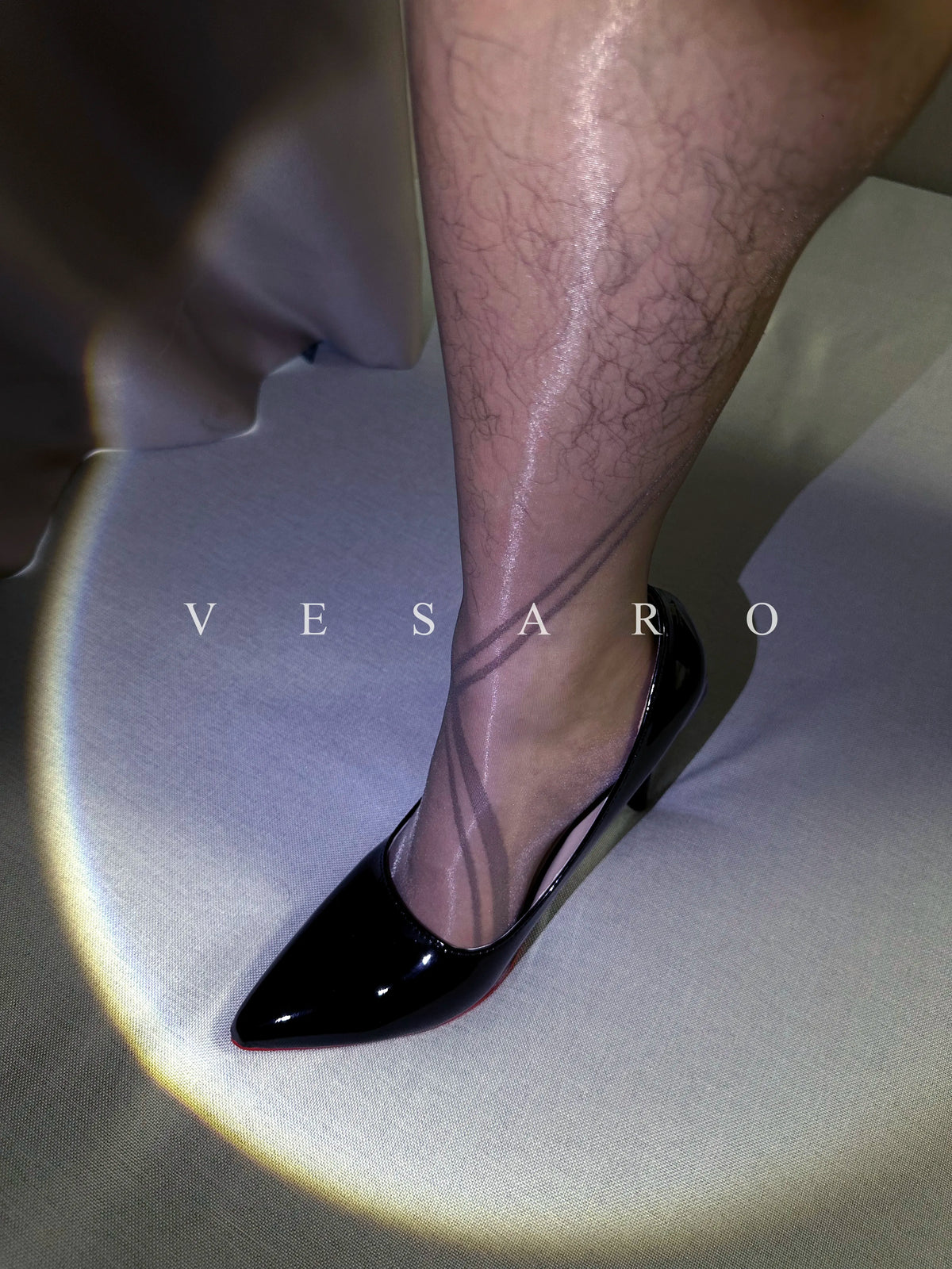 AURORA-NET 1.0 / Men's Shiny Geometric Net Tight Pantyhose