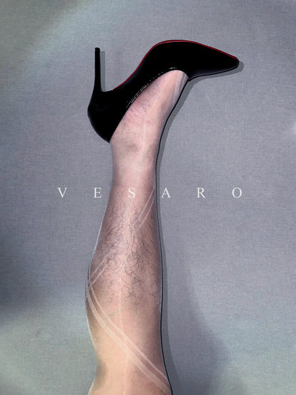 AURORA-NET 1.0 / Men's Shiny Geometric Net Tight Pantyhose