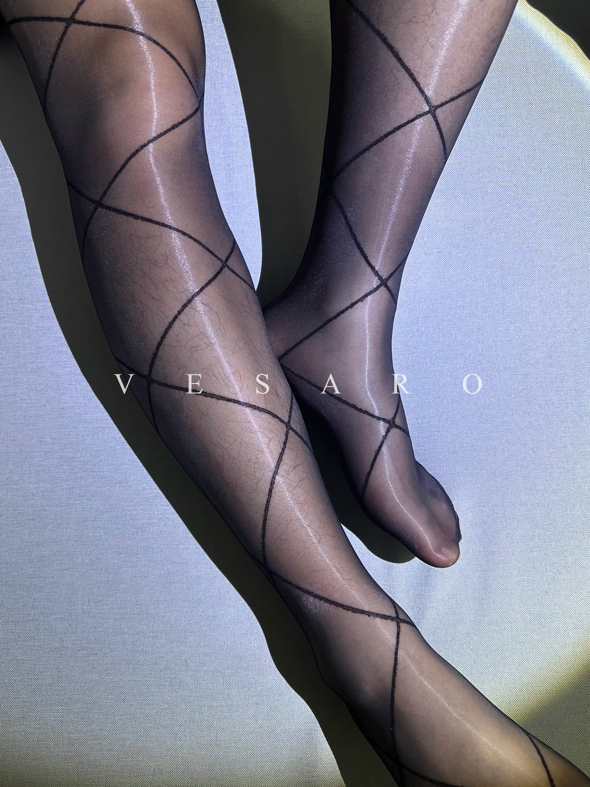 AURORA-NET 2.0 / Men's Glossy Diamond Net Pantyhose