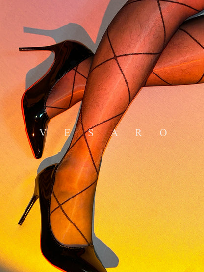AURORA-NET 2.0 / Men's Glossy Diamond Net Pantyhose