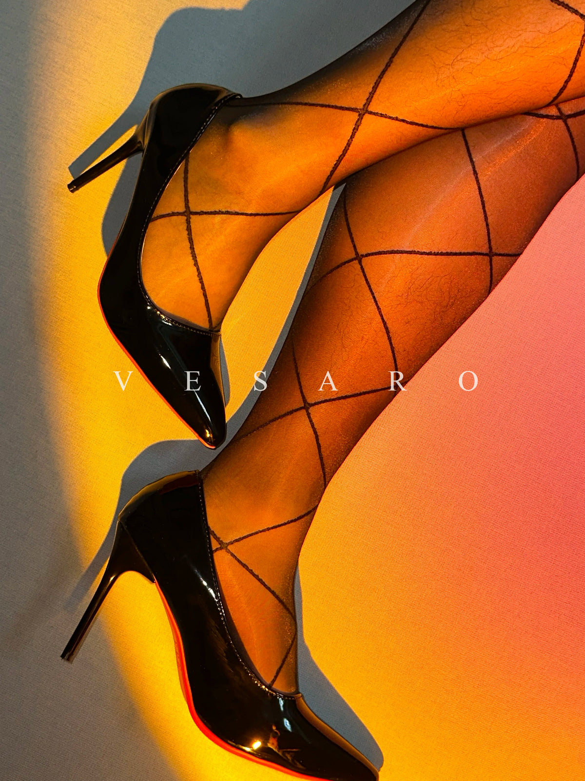 AURORA-NET 2.0 / Men's Glossy Diamond Net Pantyhose
