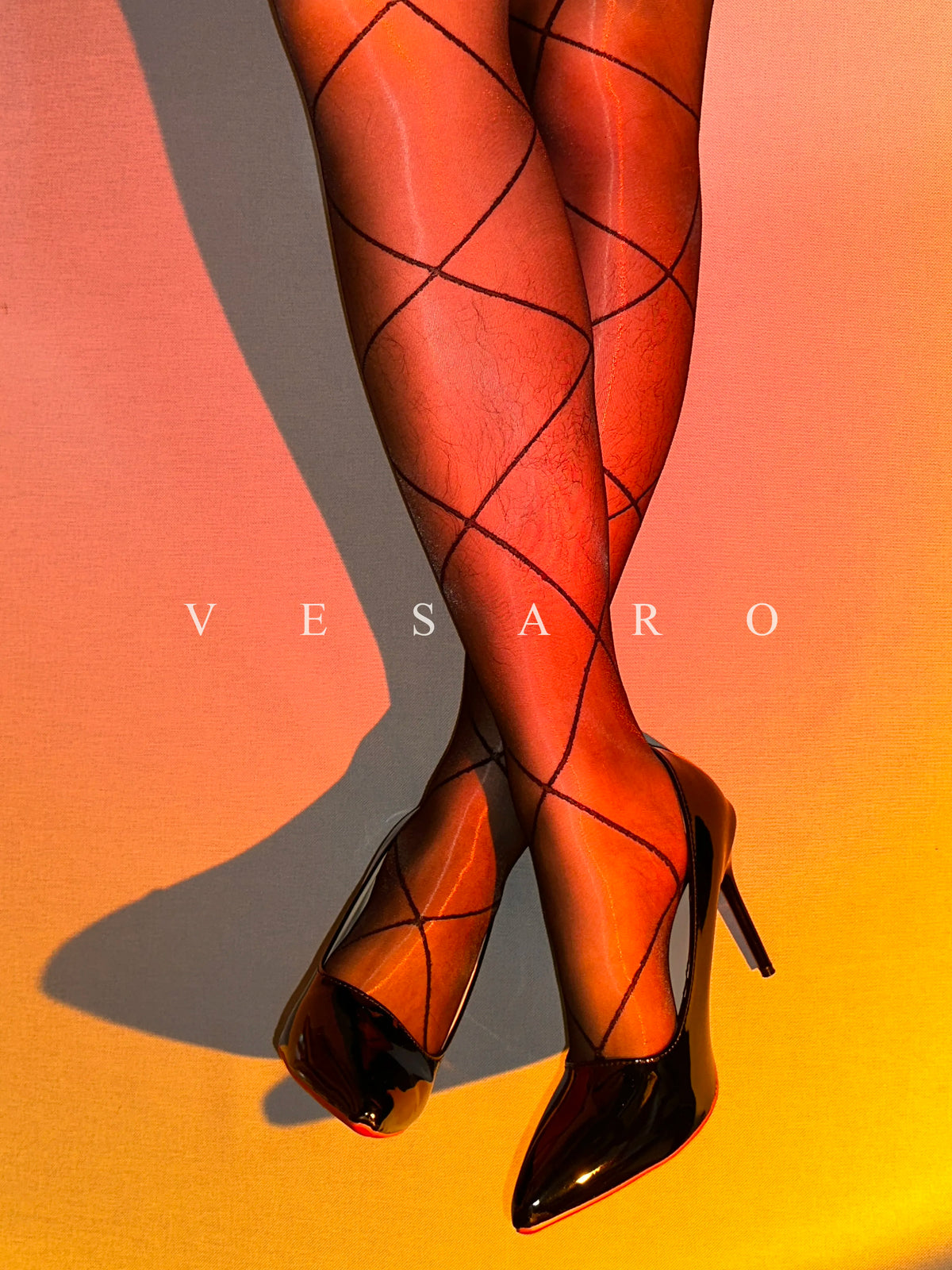 AURORA-NET 2.0 / Men's Glossy Diamond Net Pantyhose