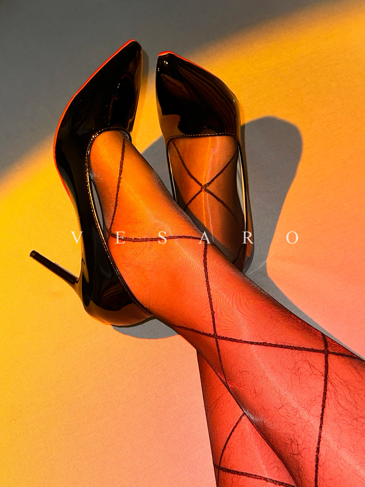 AURORA-NET 2.0 / Men's Glossy Diamond Net Pantyhose