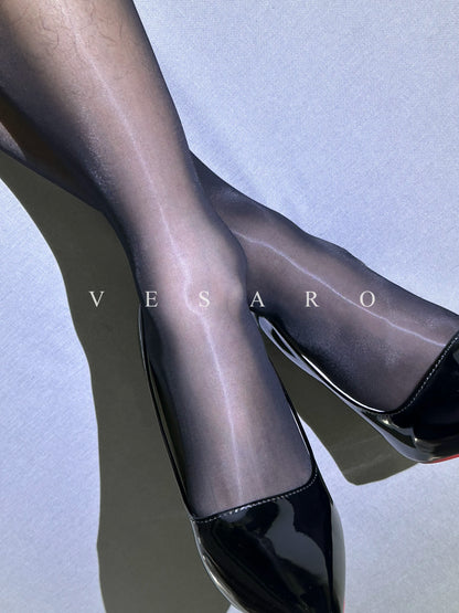 AURORA-PURE / Black / Men‘s Essential Glossy Black Pantyhose