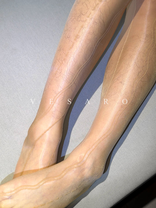 AURORA-WAVE 2.0 / Men's Glossy Fluid Wave Patterned Pantyhose